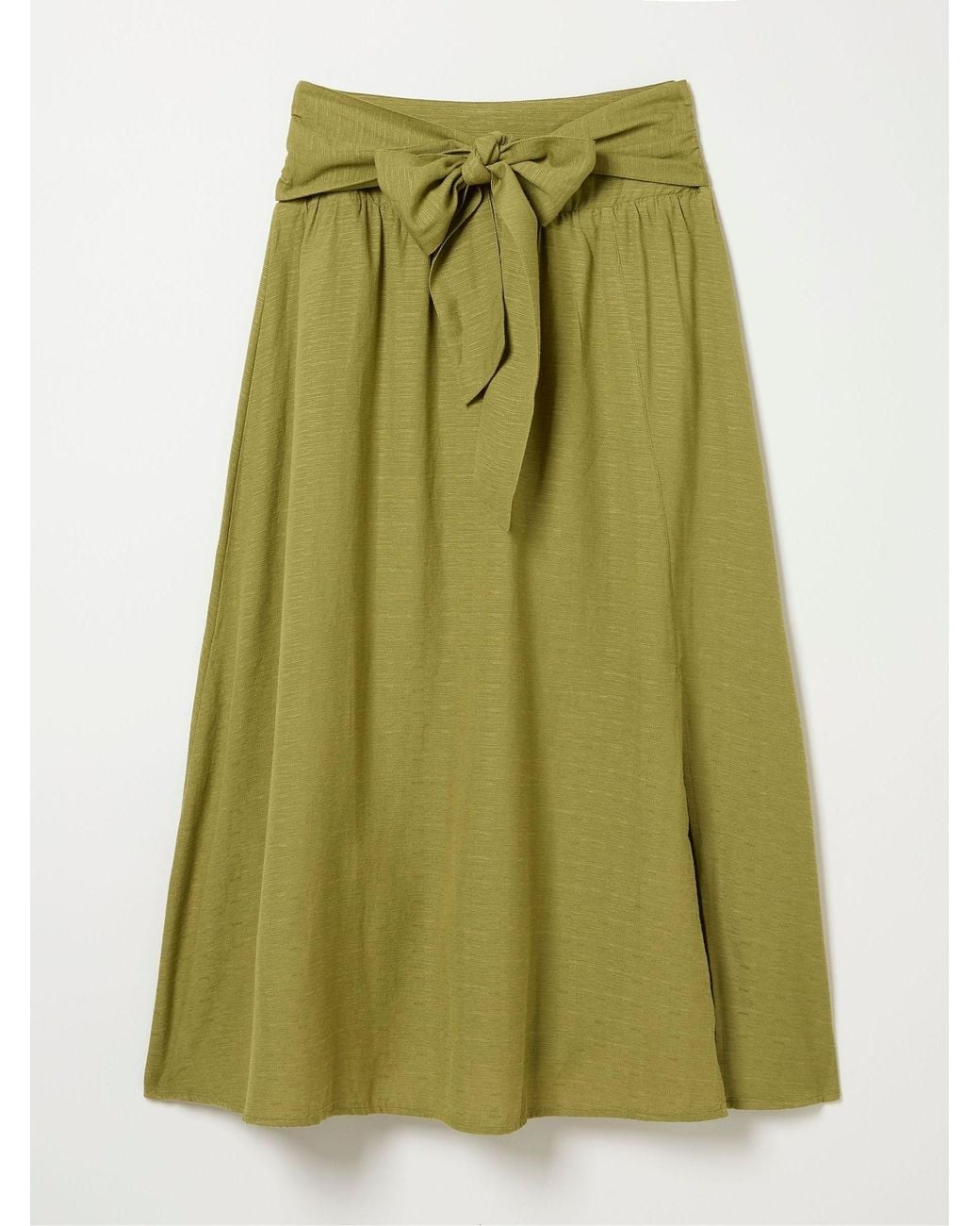 FatFace Green Sascha Midi Skirt