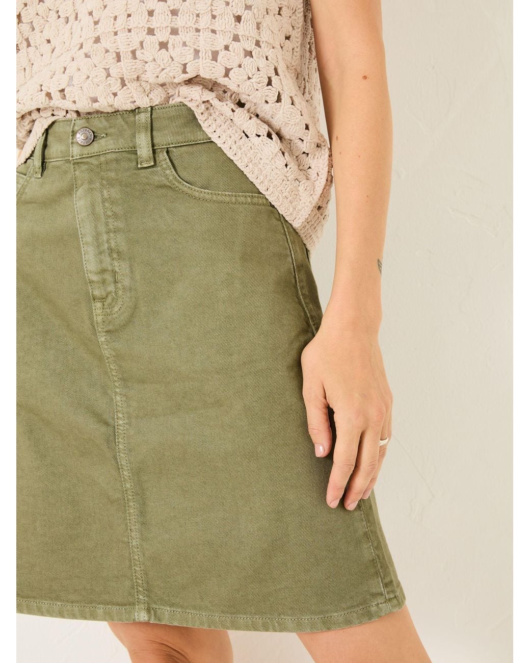 FatFace Green Hattie Skirt