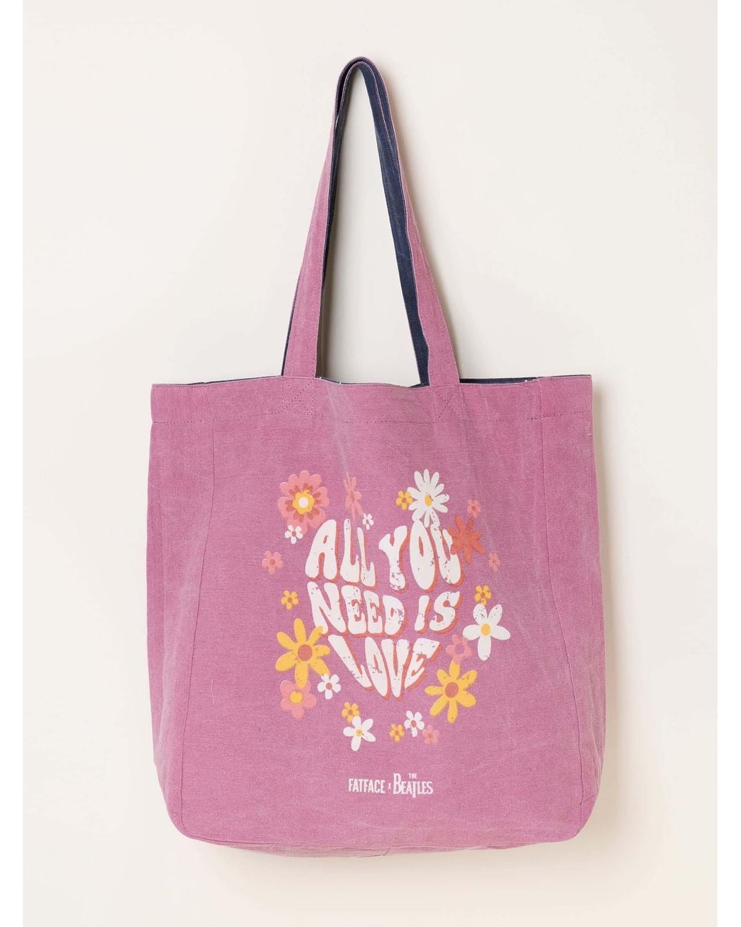 FatFace Blue Beatles Reversible Tote Bag