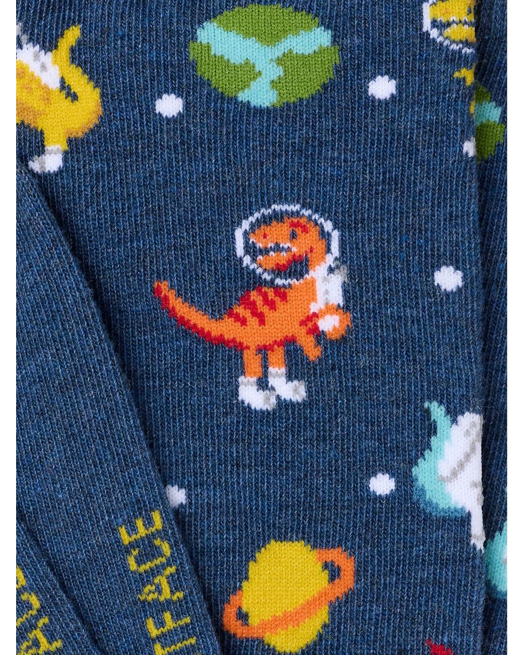 FatFace Blue Fatface Space Dino Socks for men