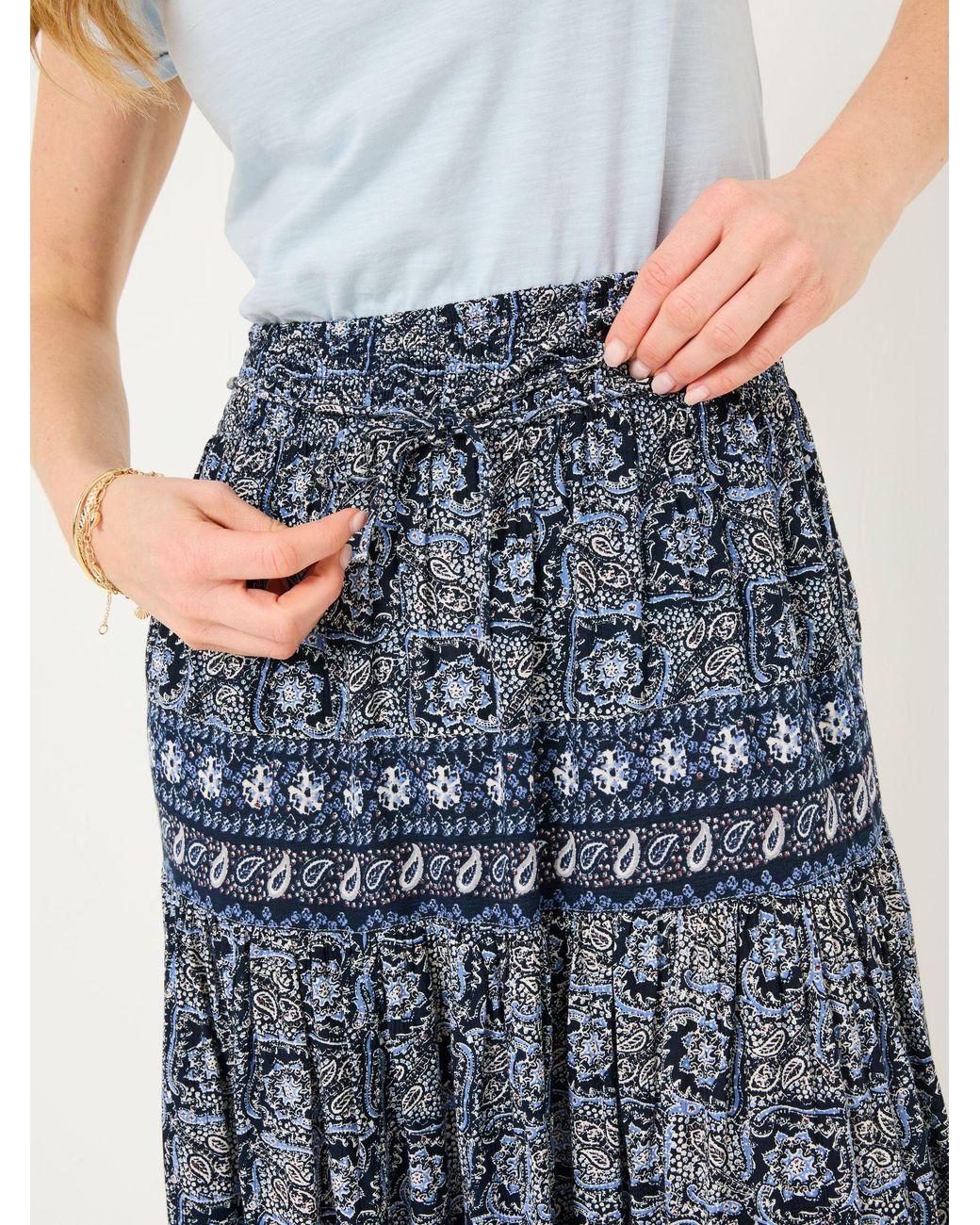 FatFace Blue Jayla Maxi Skirt