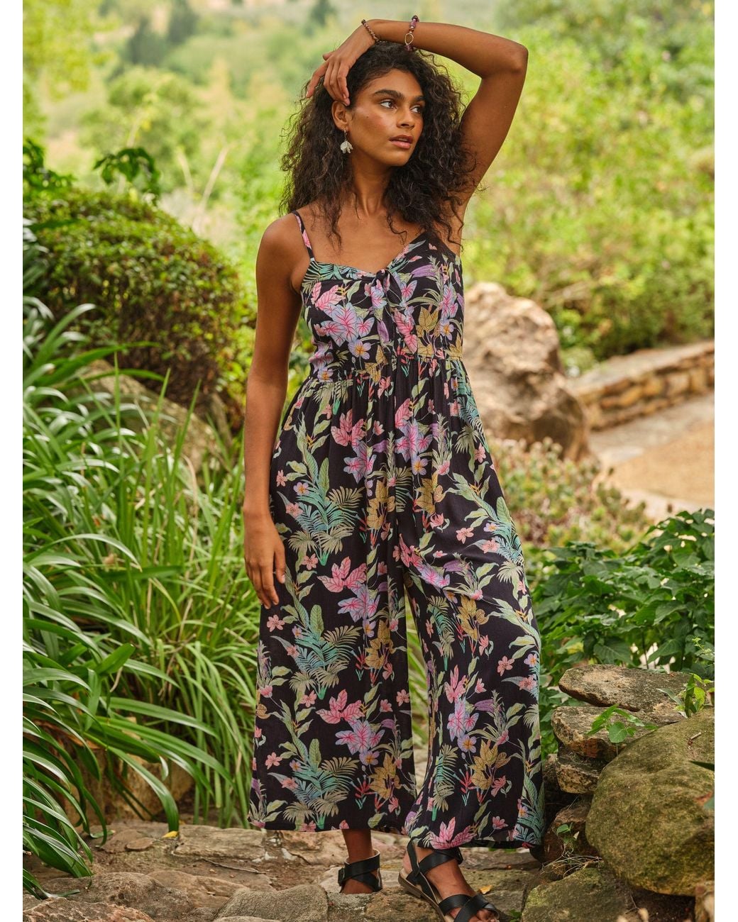 FatFace Green Salma Jumpsuit