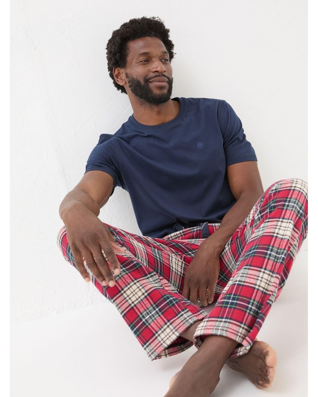 FatFace Red Check Pyjama Set for men