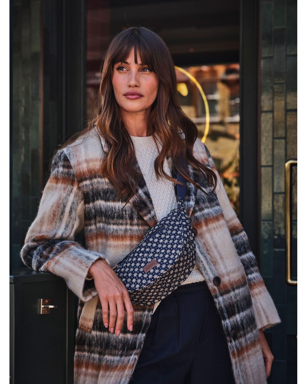 FatFace Natural Marin Wool Blend Coat