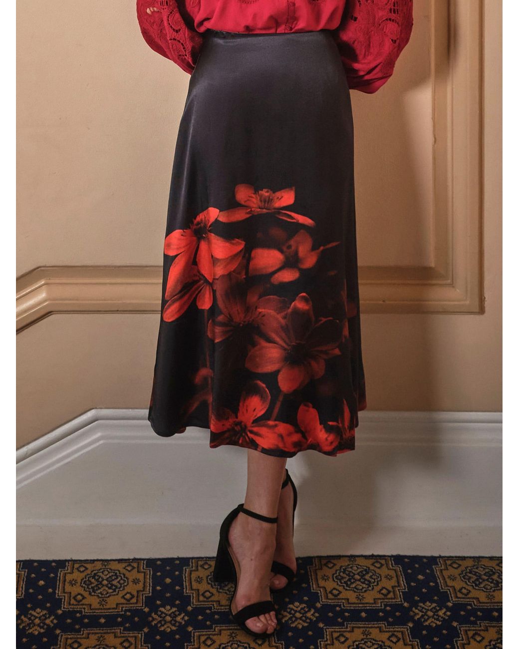 FatFace Brown Joelle Midi Skirt