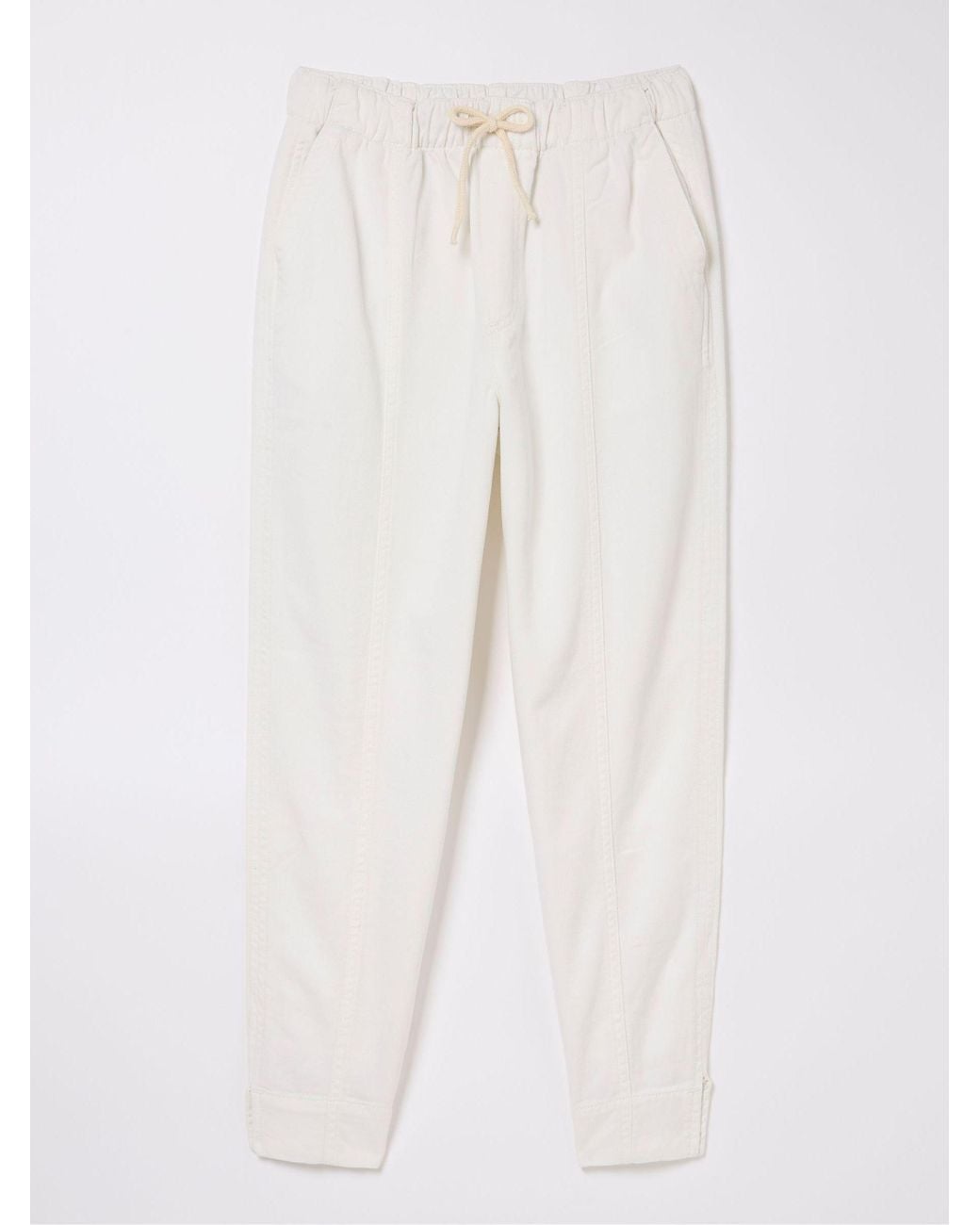 FatFace White Ashli Tapered Cargo Trousers