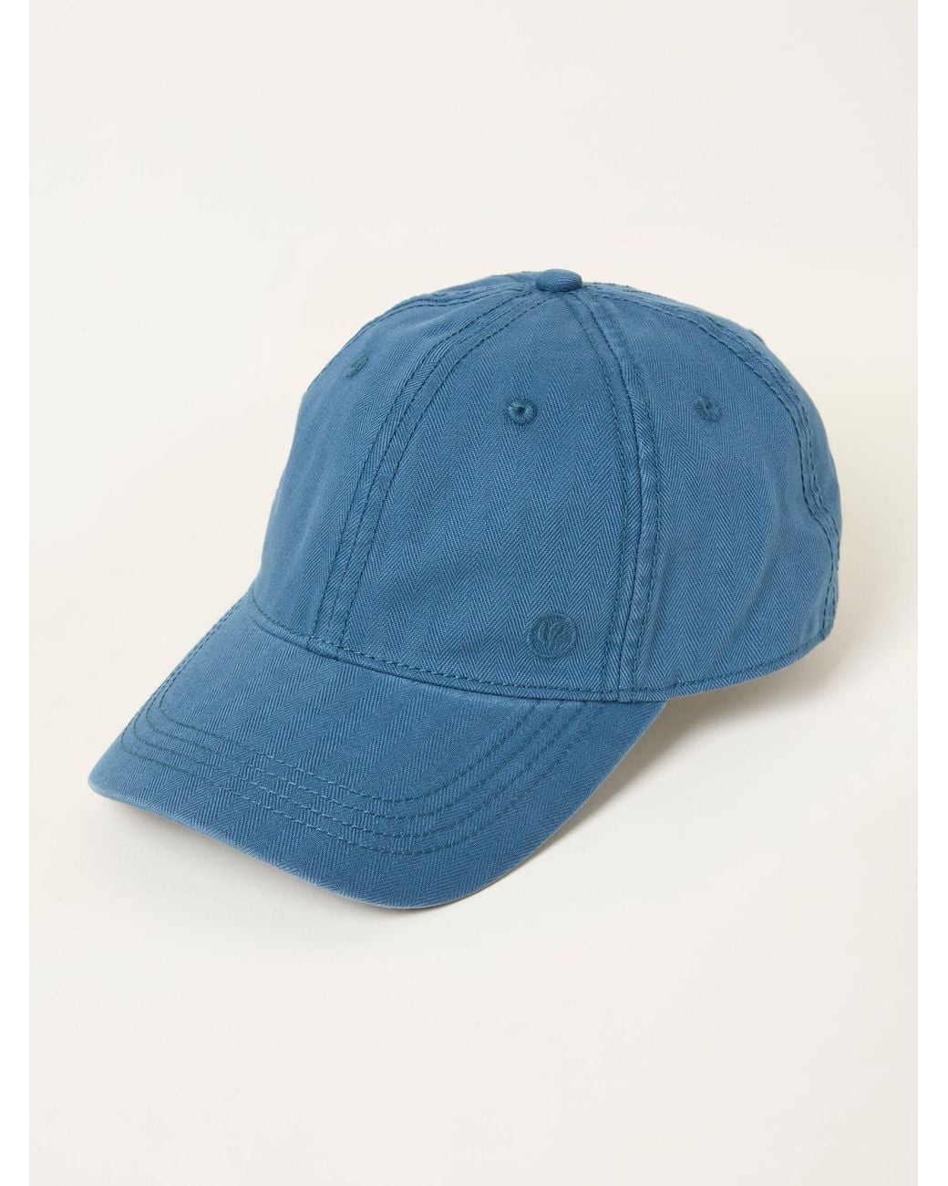 FatFace Blue Fatface Herringbone Baseball Cap for men