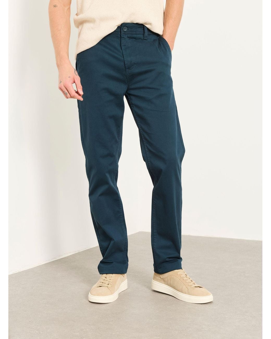 FatFace Blue Fatface Carbis Straight Fit Chinos for men