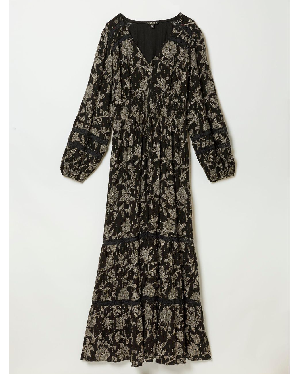 FatFace White Eden Jacquard Maxi Dress