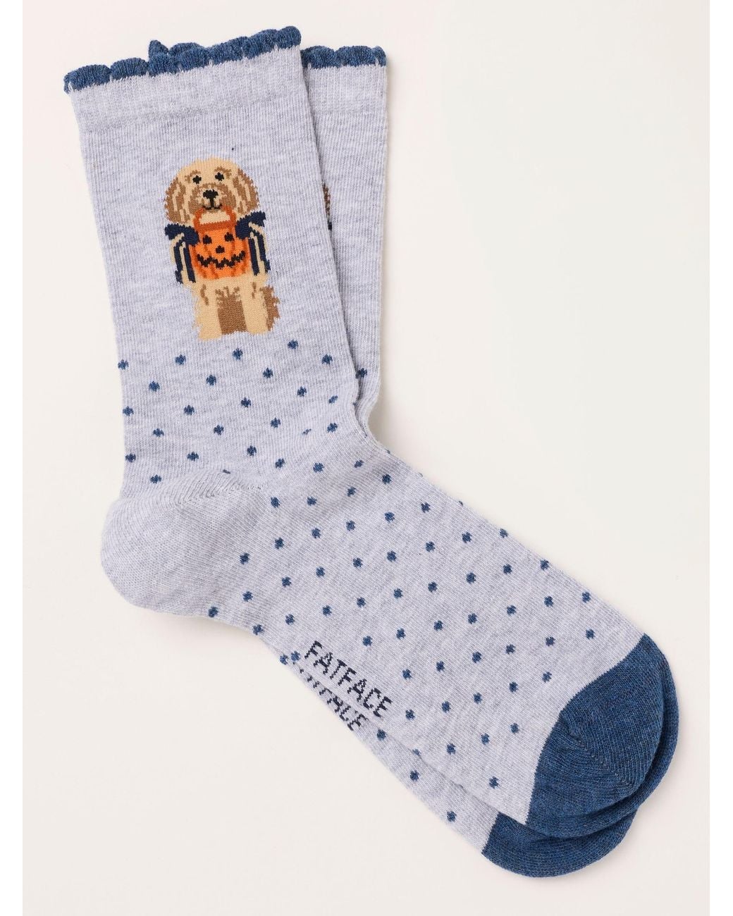 FatFace Blue Fatface Halloween Dog Socks