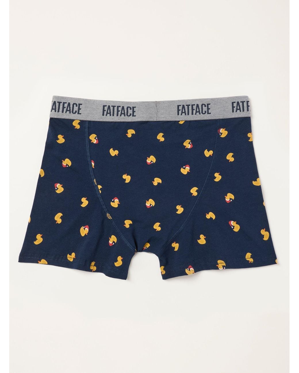 FatFace Blue Festive Rubber Duck Boxers for men