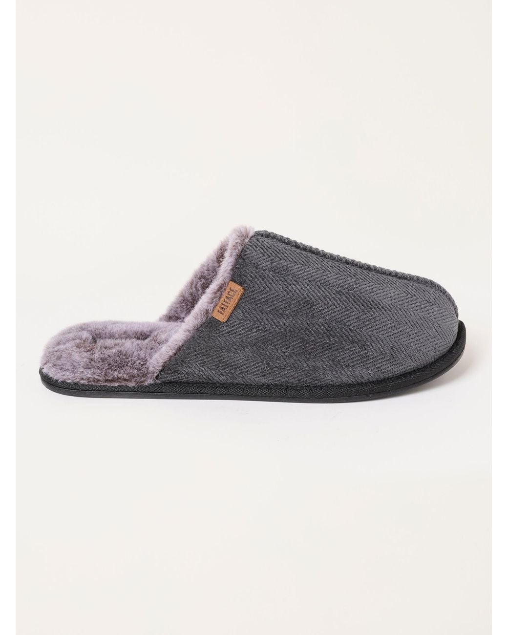 FatFace Blue Fatface Harvey Checkered Mule Slippers for men