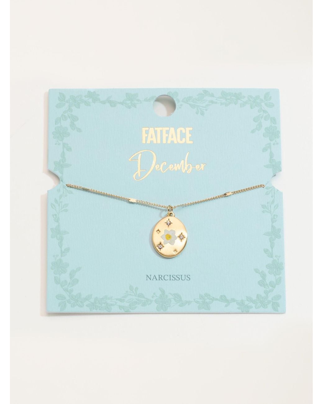 FatFace Natural Fatface December Birth Flower Necklace
