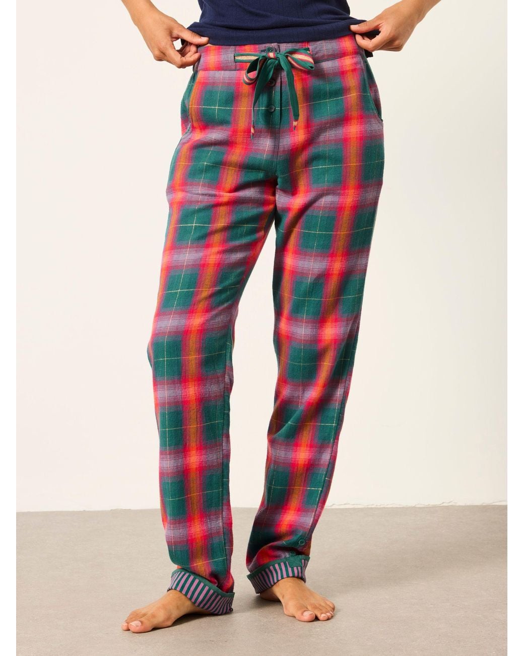 FatFace Multicolor Eva Jewel Check Pyjama Bottoms