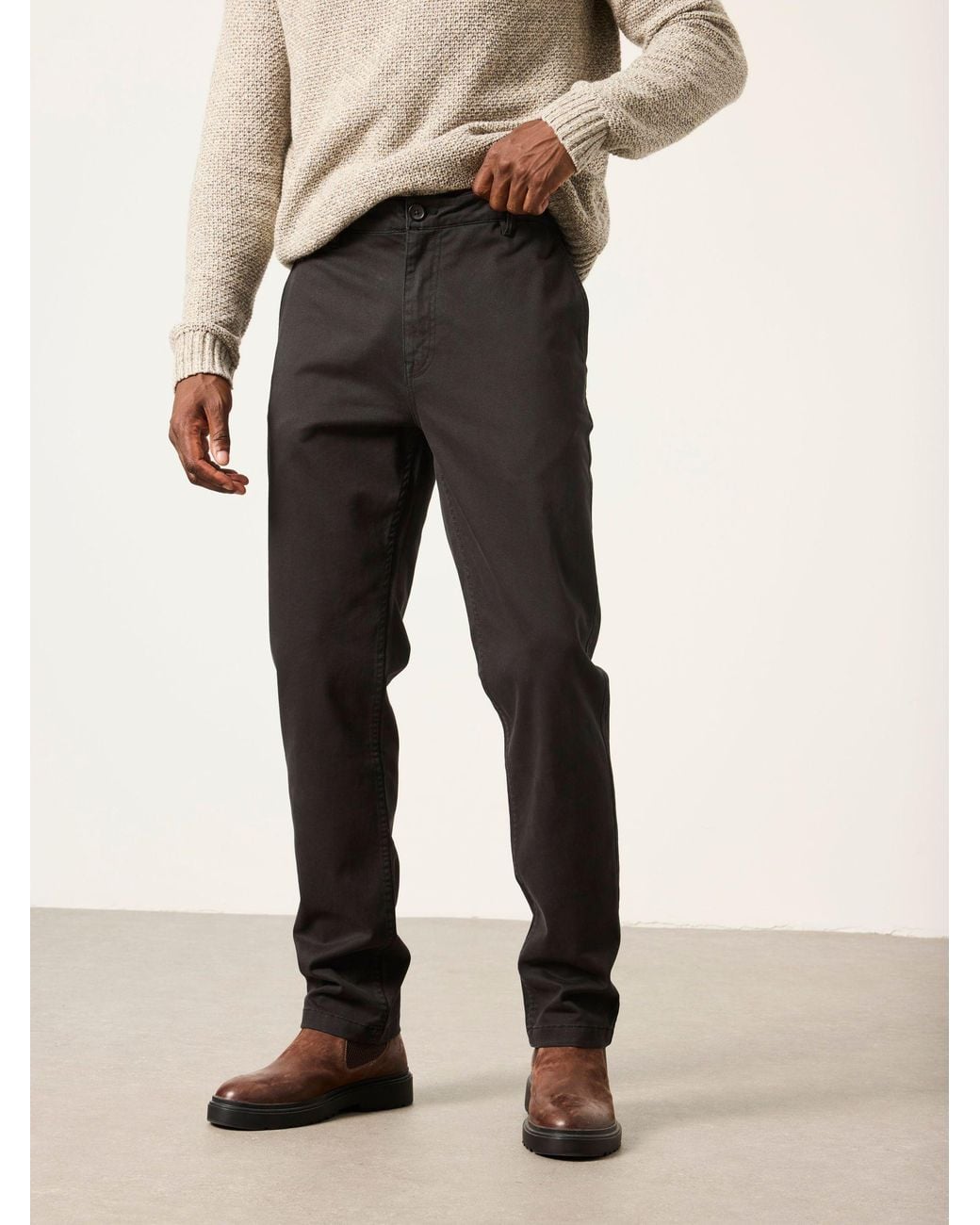 FatFace Black Hayton Slim Fit Slim Fit Chinos for men
