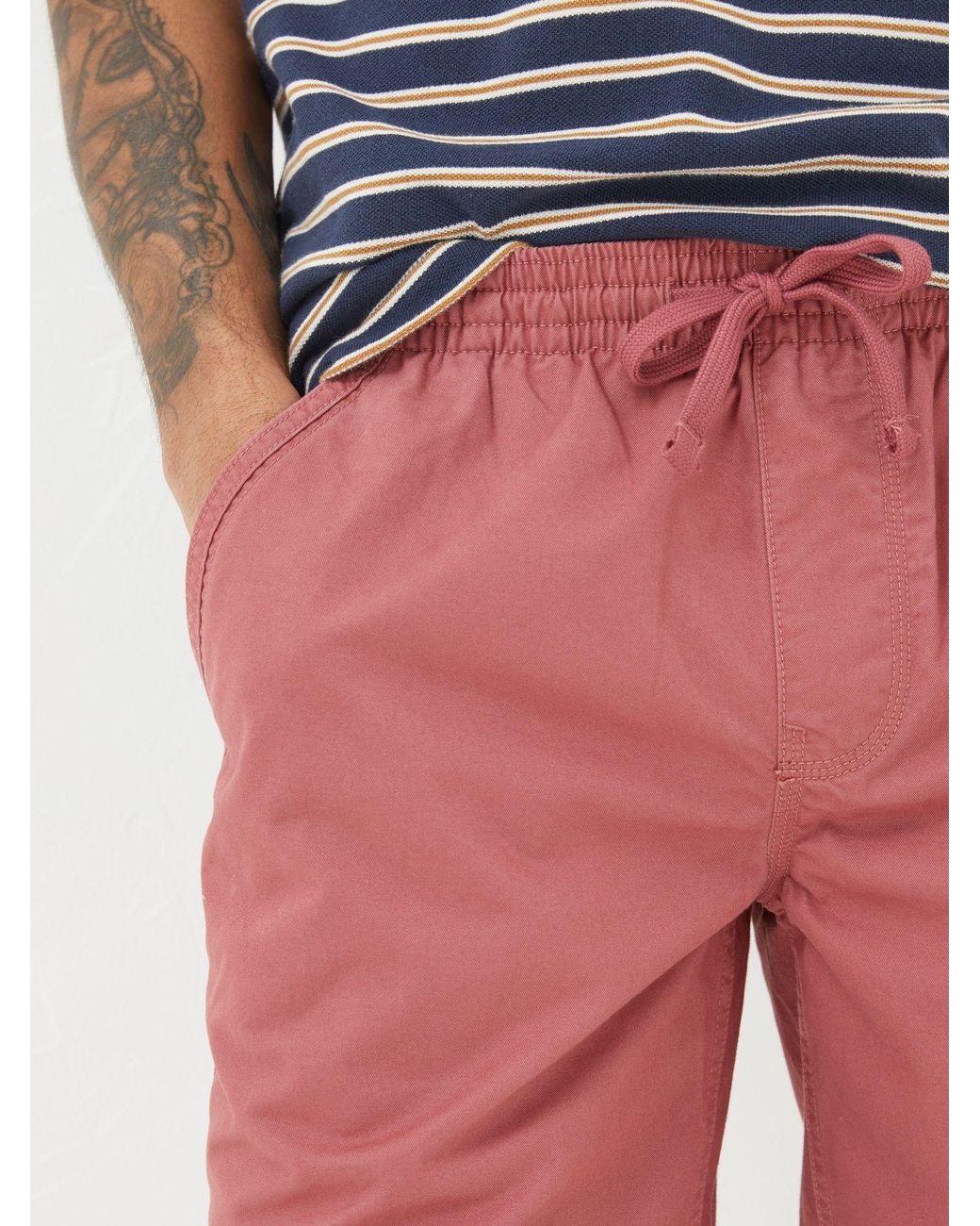 FatFace Red Seaton Pull On Shorts for men
