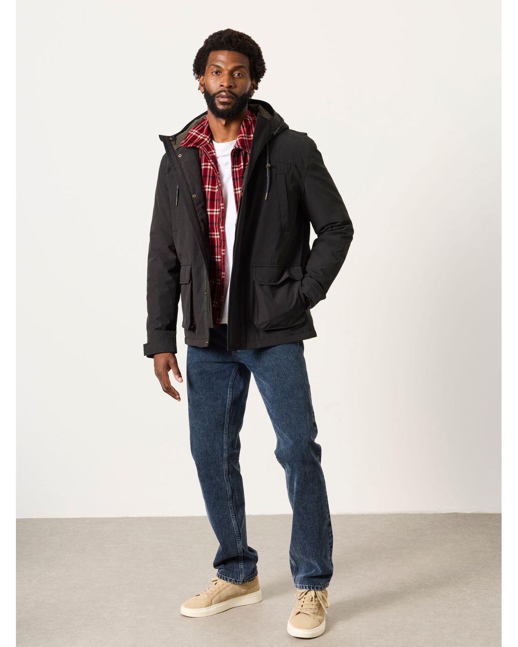 FatFace Black Waterproof Jacket for men