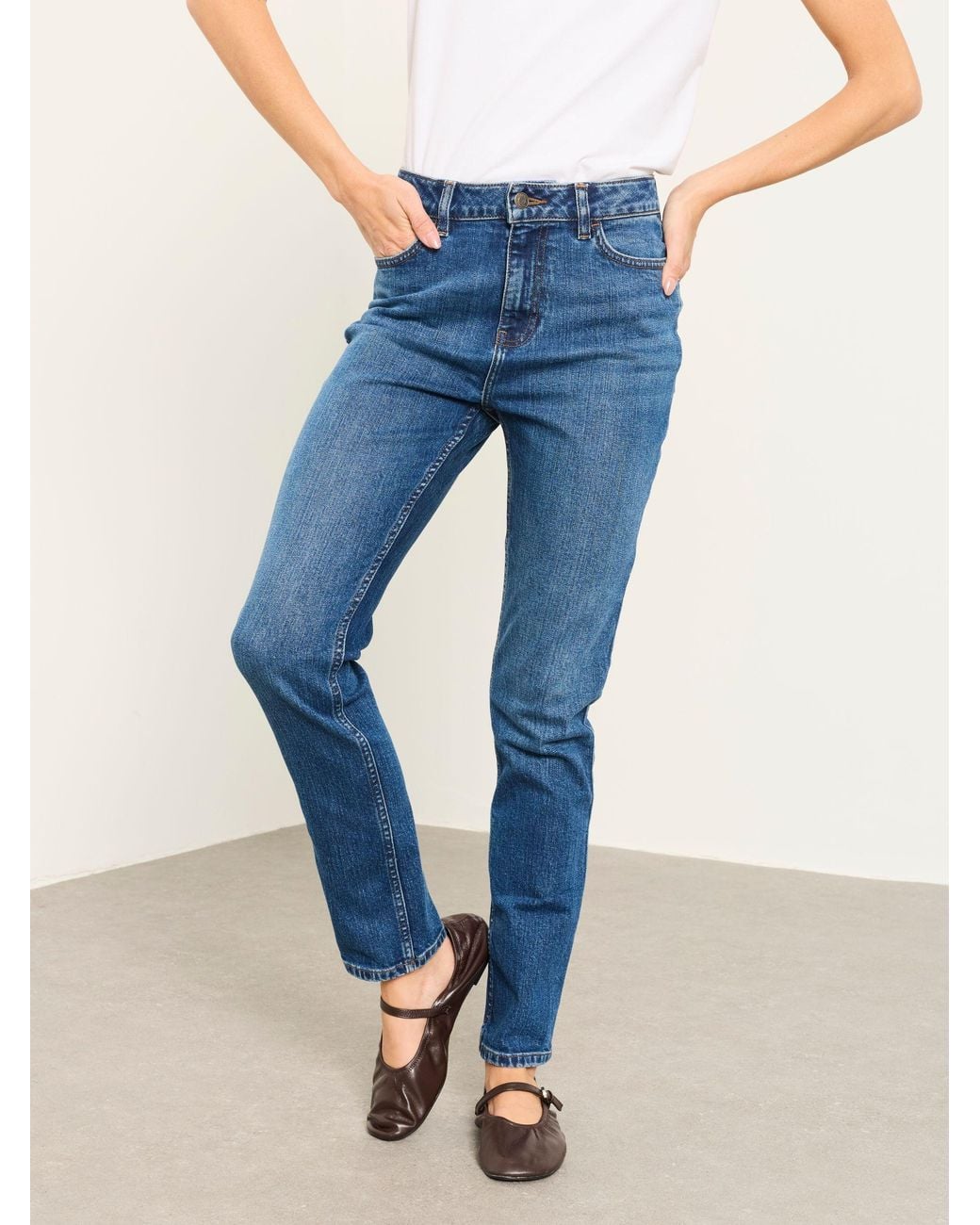 FatFace Blue Chesham Girlfriend Denim Slim Jeans