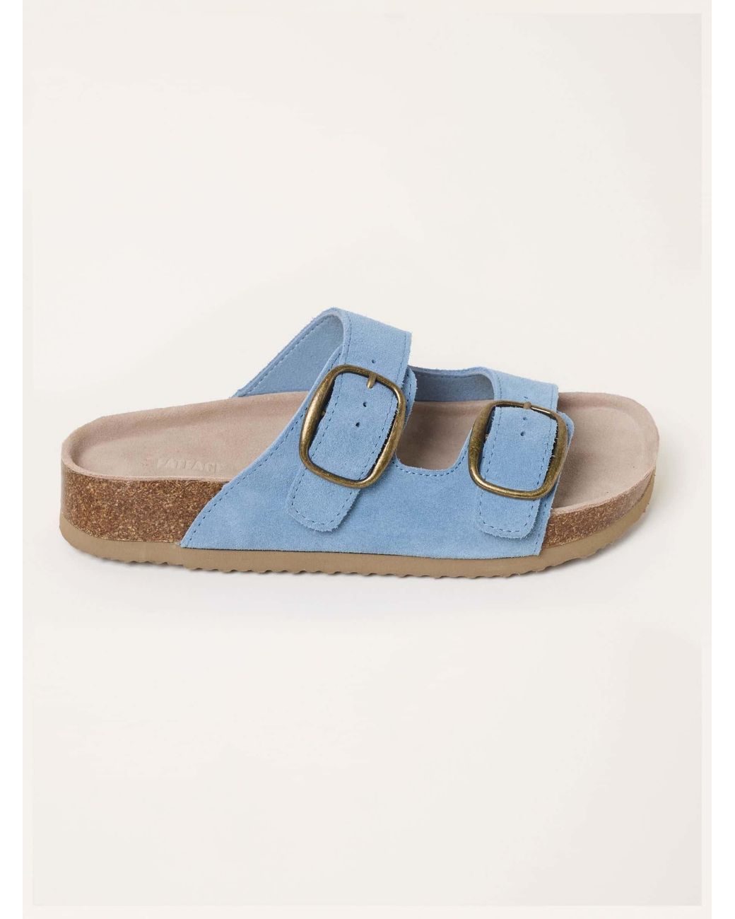 FatFace Brown Meldon Leather Footbed Sandal
