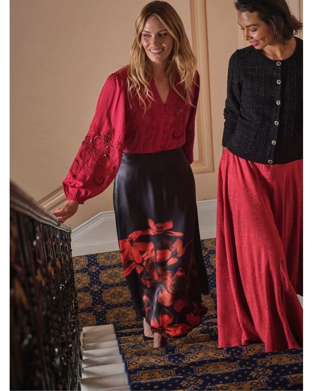 FatFace Brown Joelle Midi Skirt