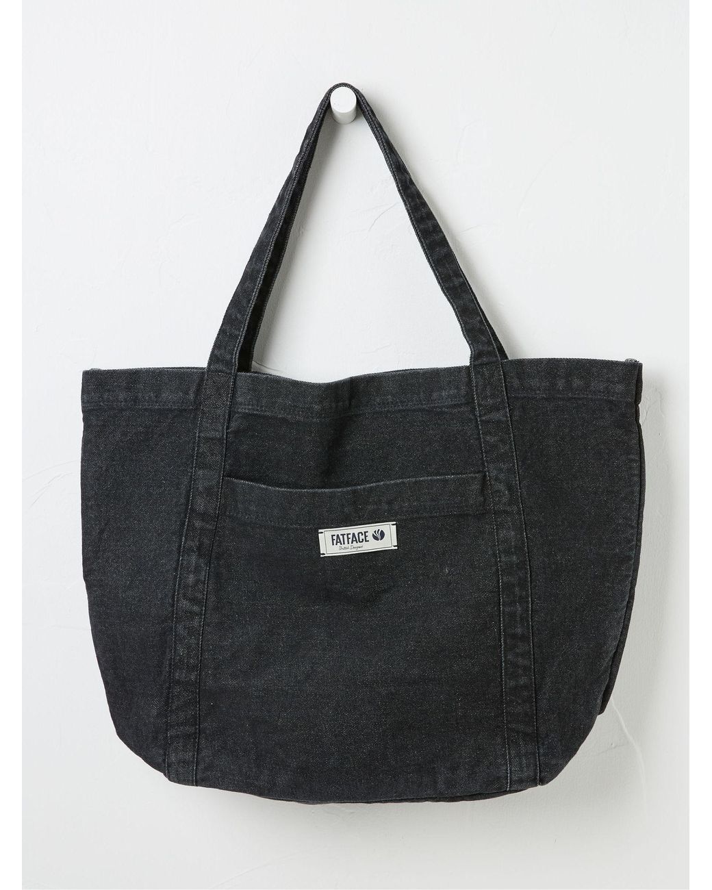 FatFace Black Fatface Astrid Tote Pocket 100% Cotton Tote Bag