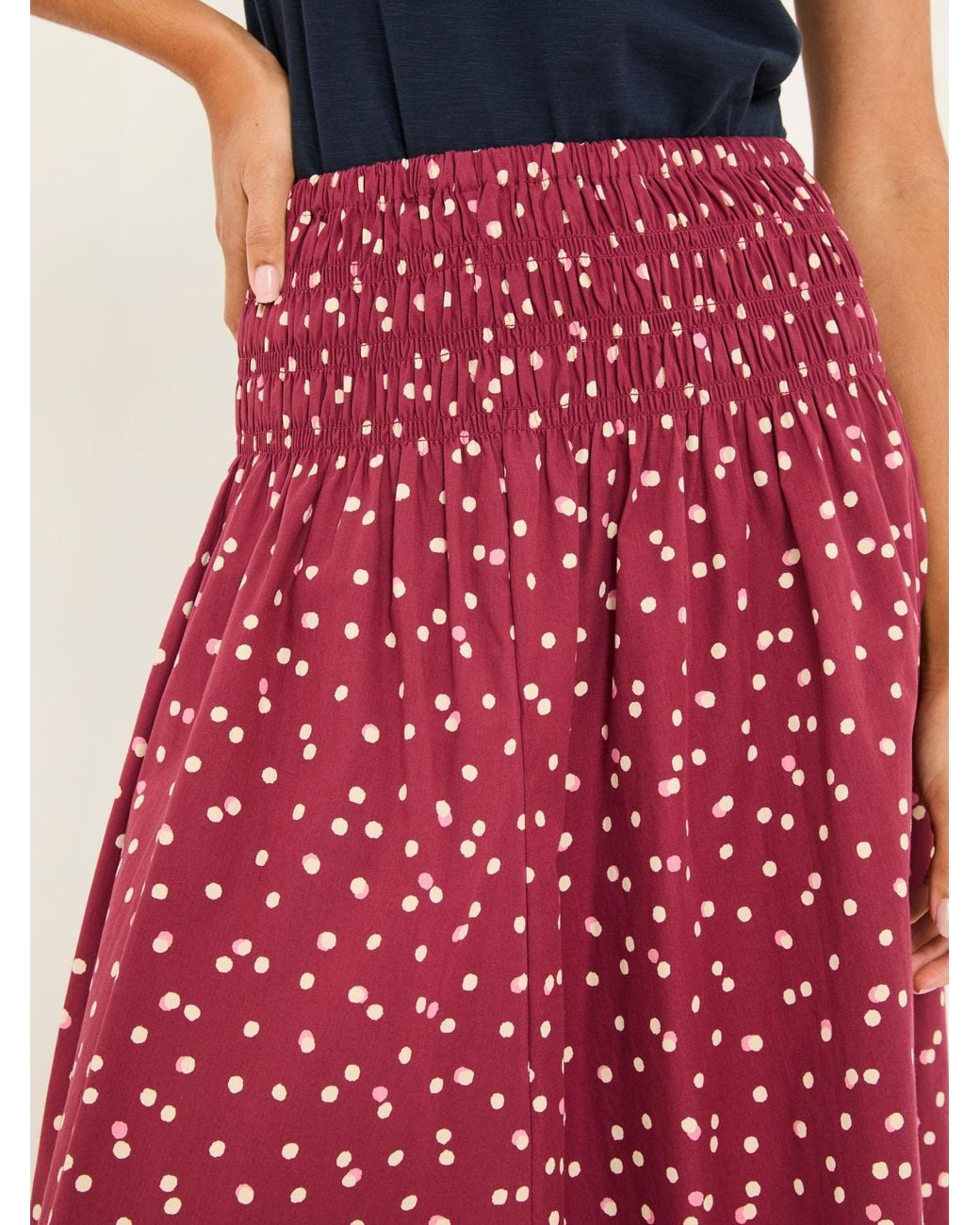 FatFace Red Mary Spot Skirt