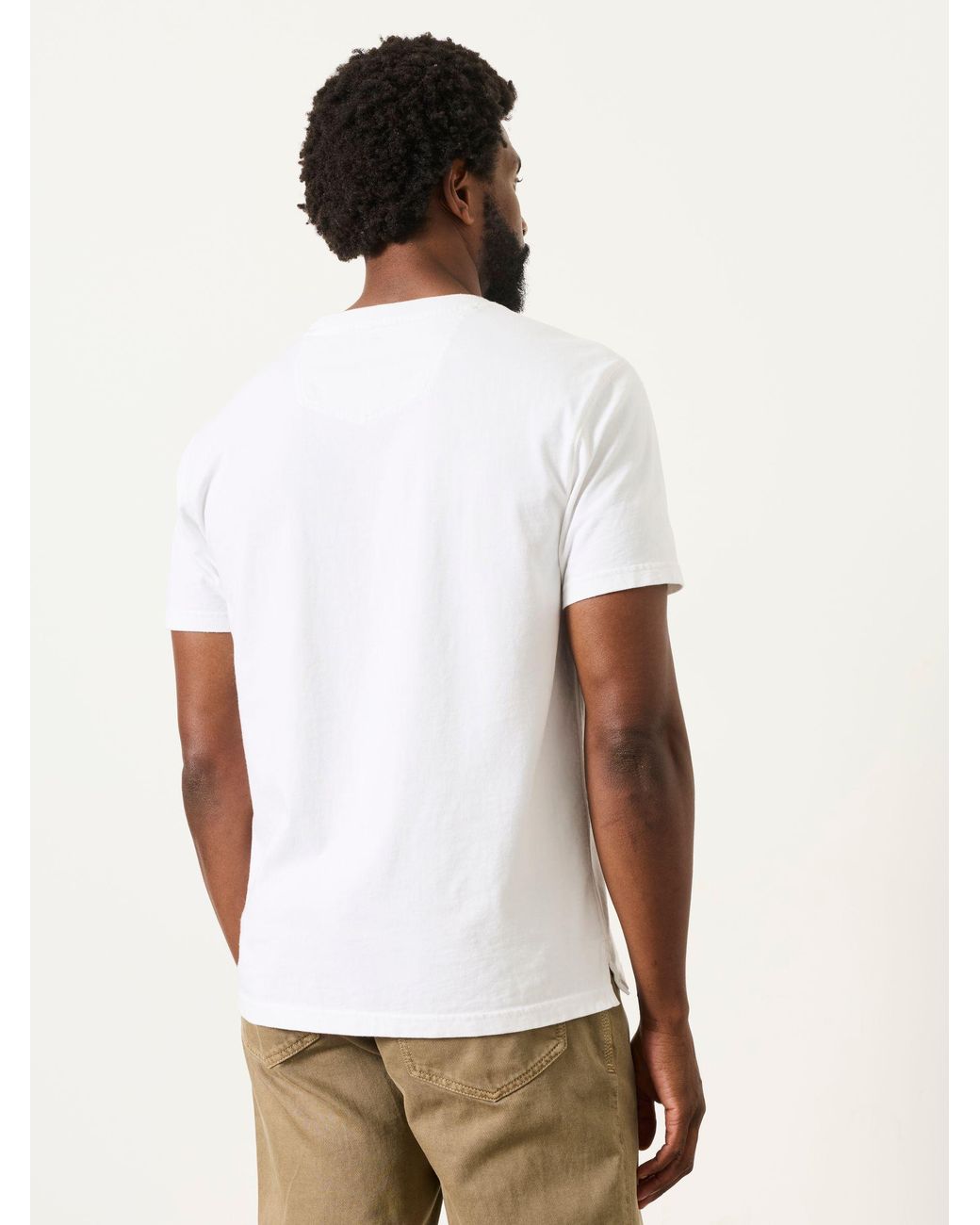 FatFace White Lulworth Short Sleeve T-Shirt for men