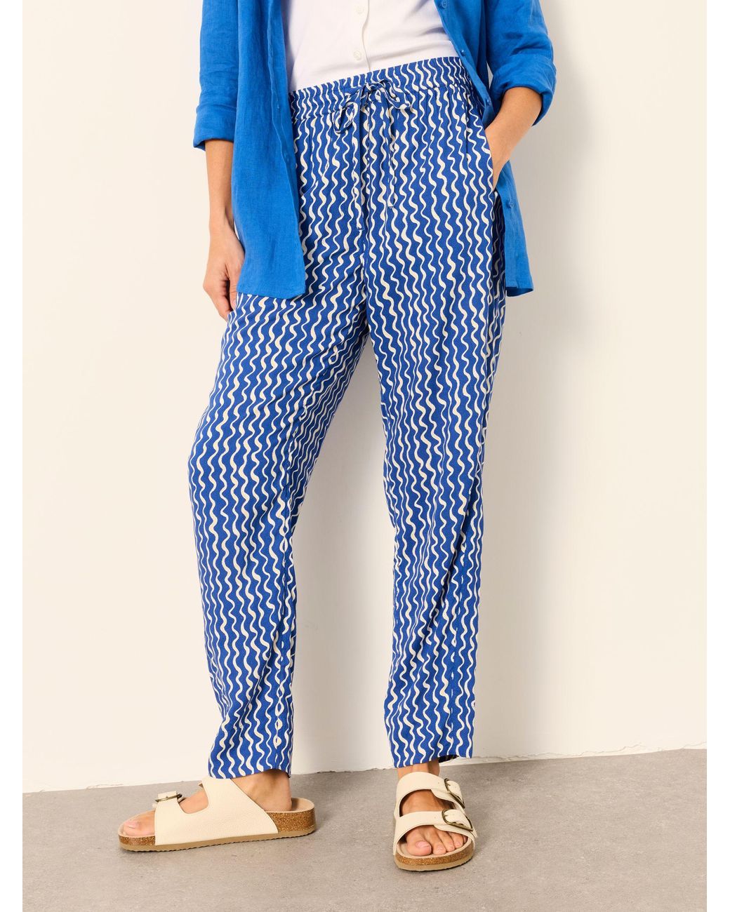 FatFace Blue Tapered Trousers