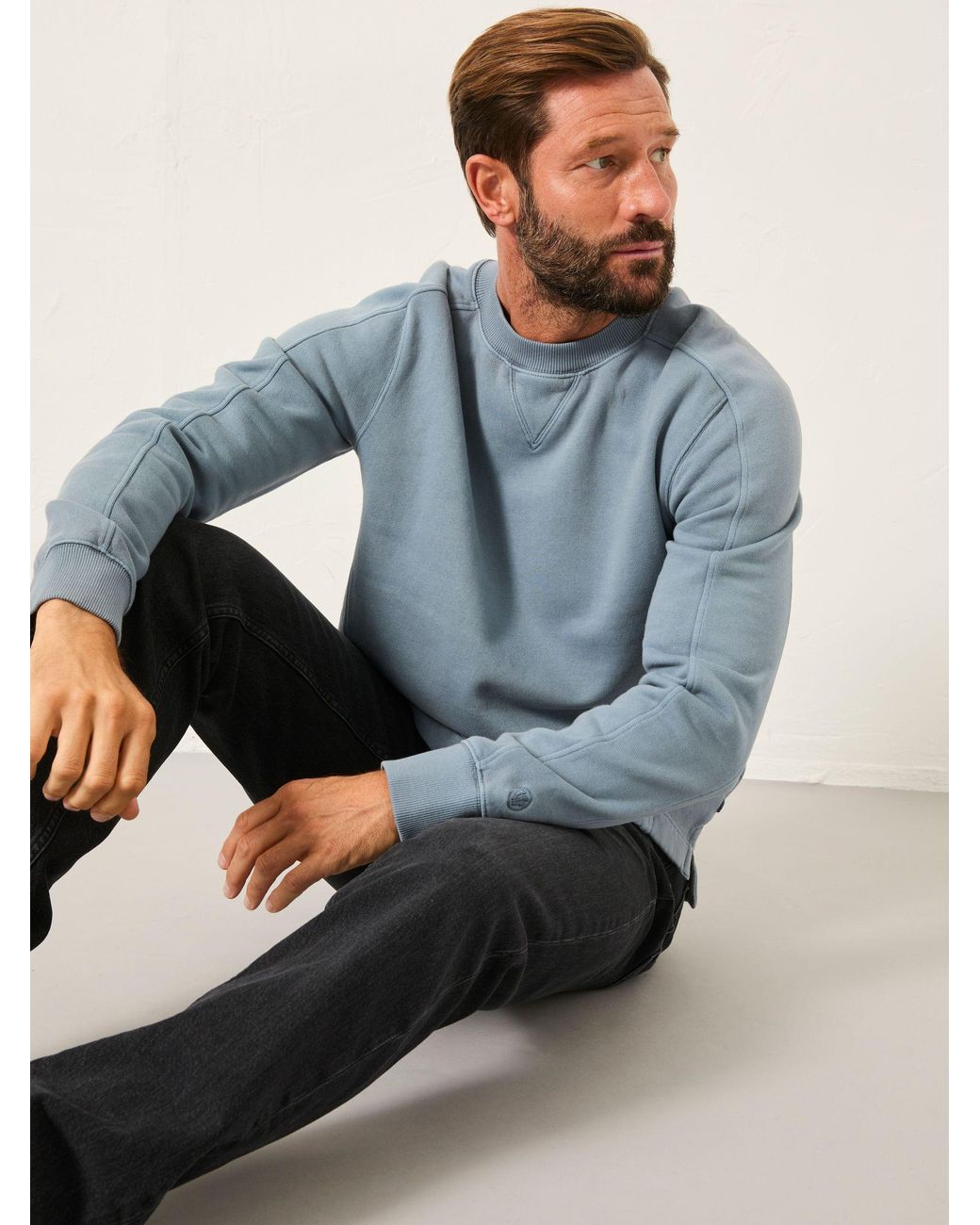 FatFace Blue Brooke Crew Sweat for men