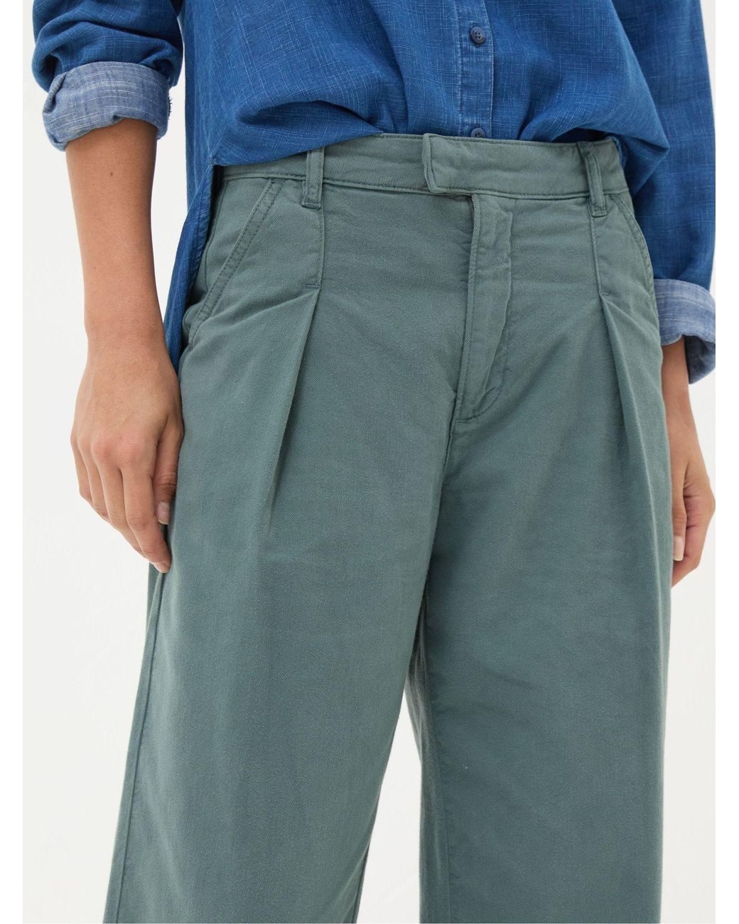 FatFace Blue Saffron Wide Leg Trousers