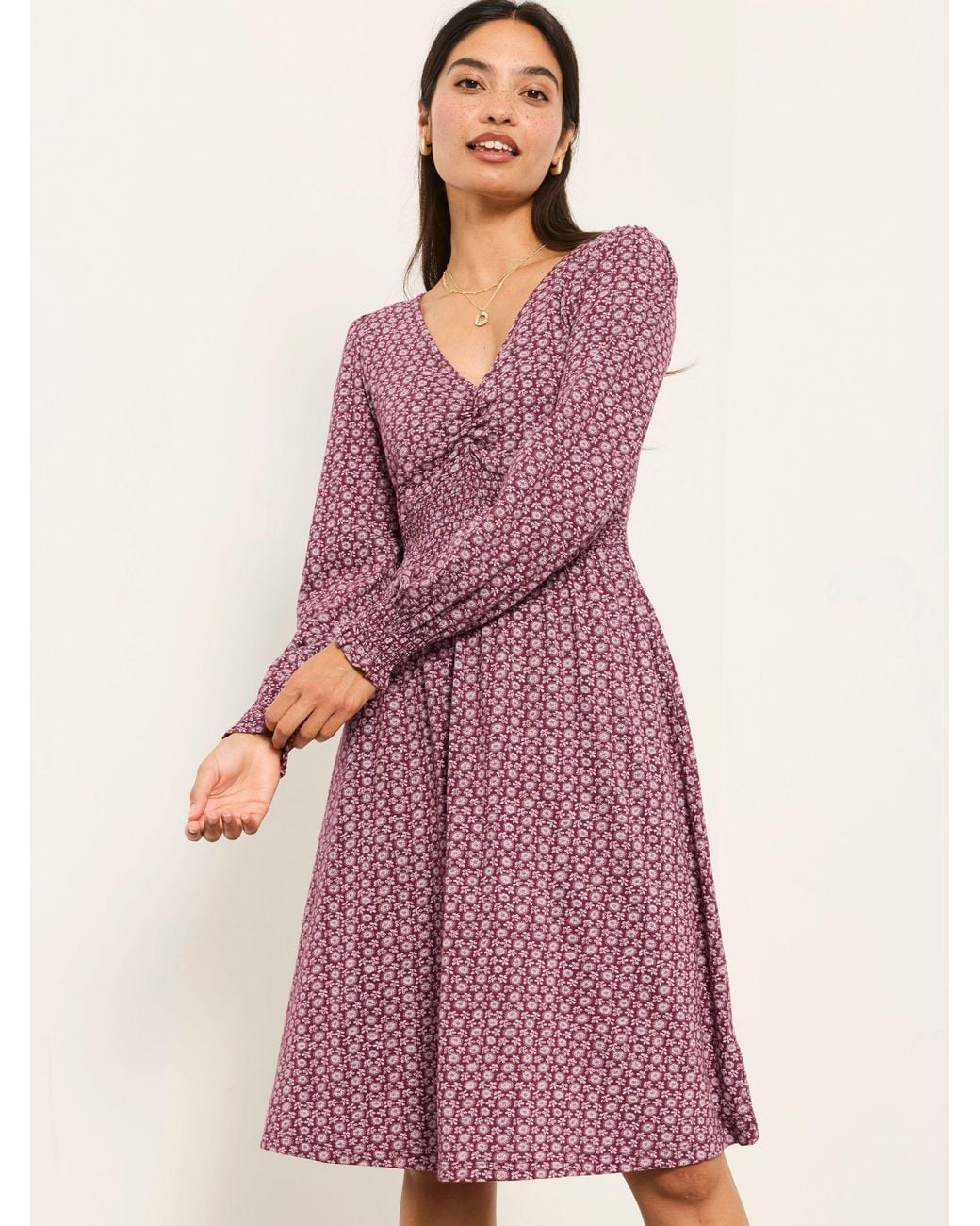FatFace Purple Sophie Jersey Dress