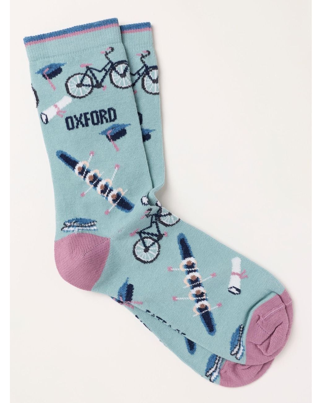 FatFace Blue Fatface Haze Oxford Socks