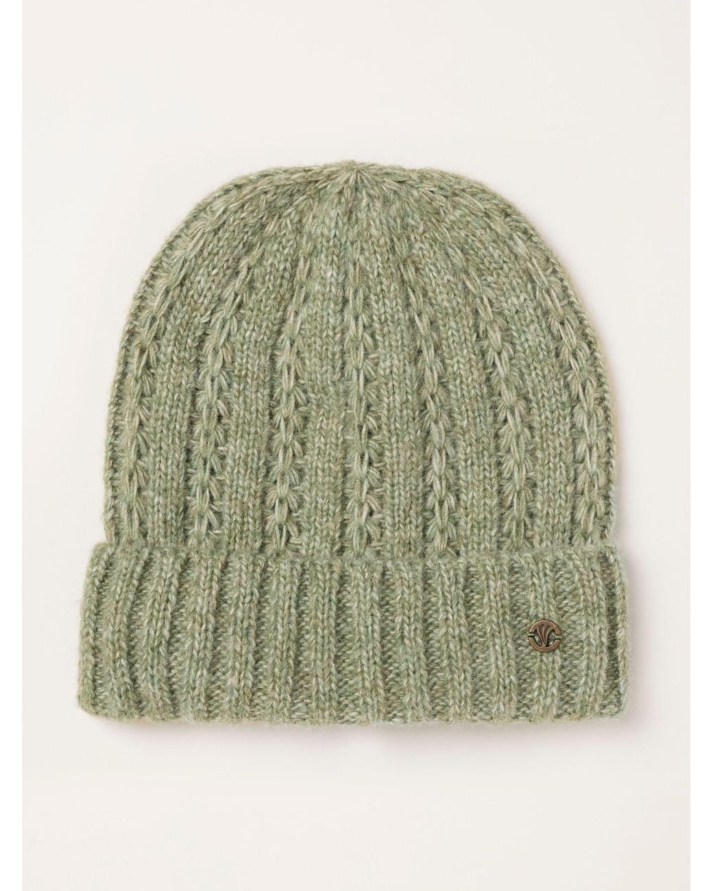 FatFace Green Fatface Pointelle Beanie