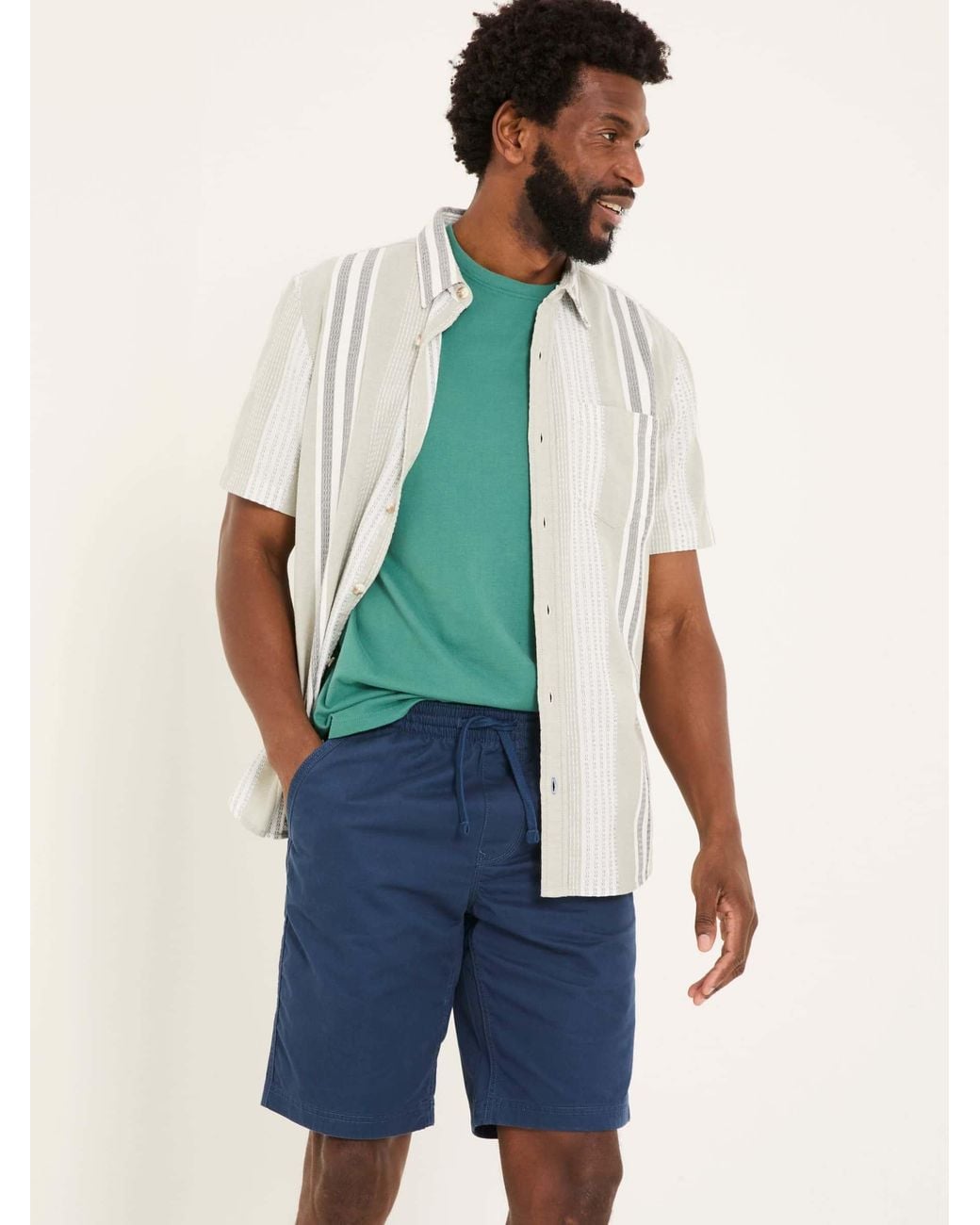 FatFace White Seaton Pull On Shorts for men