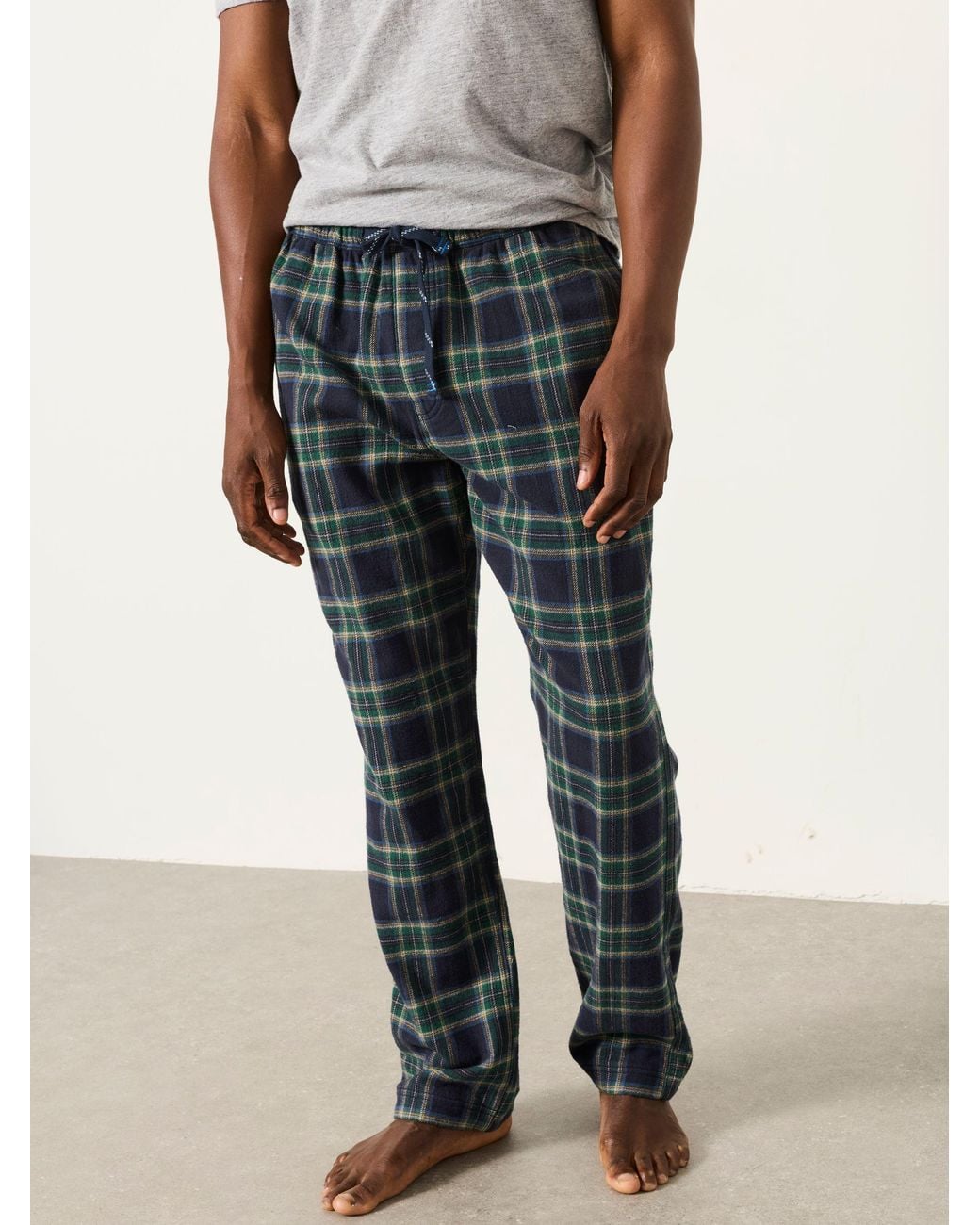 FatFace Black Kelty Check Pyjama Bottom for men