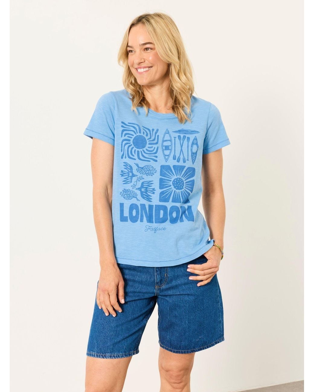 FatFace Blue Aloa Land Tee