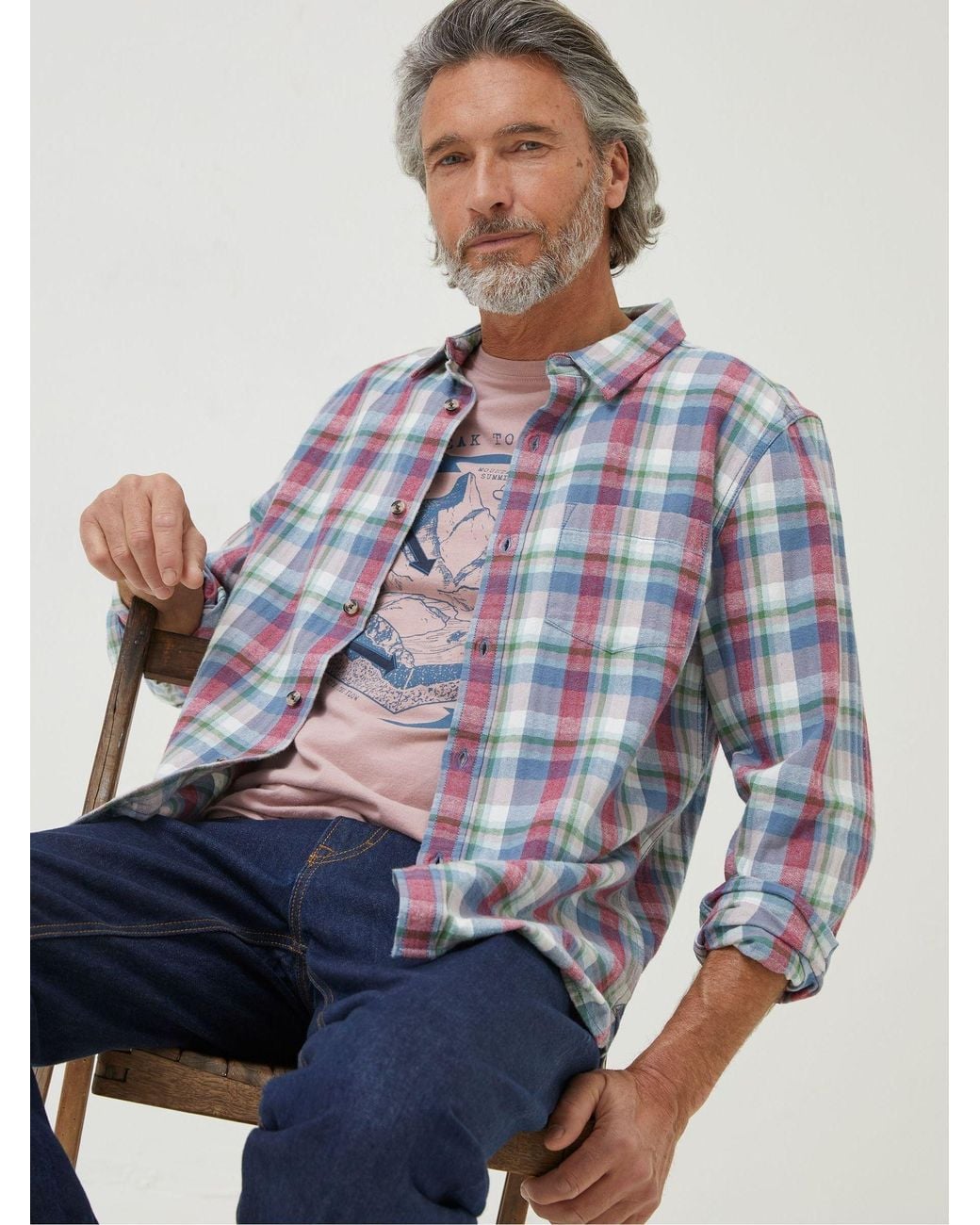 FatFace Blue Fatface Frensham Shirt for men