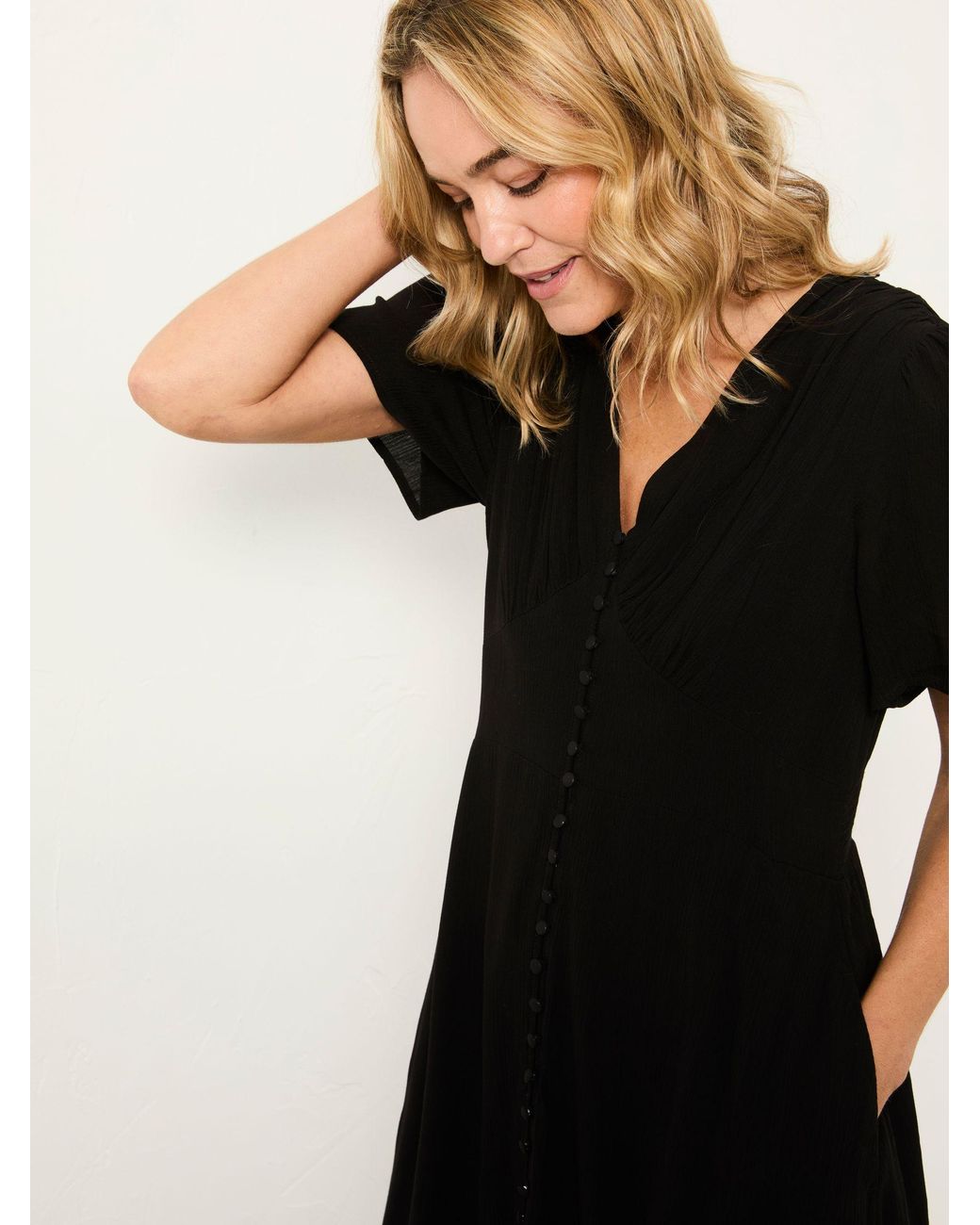 FatFace Black Fatface Livvy Regular Midi Dress