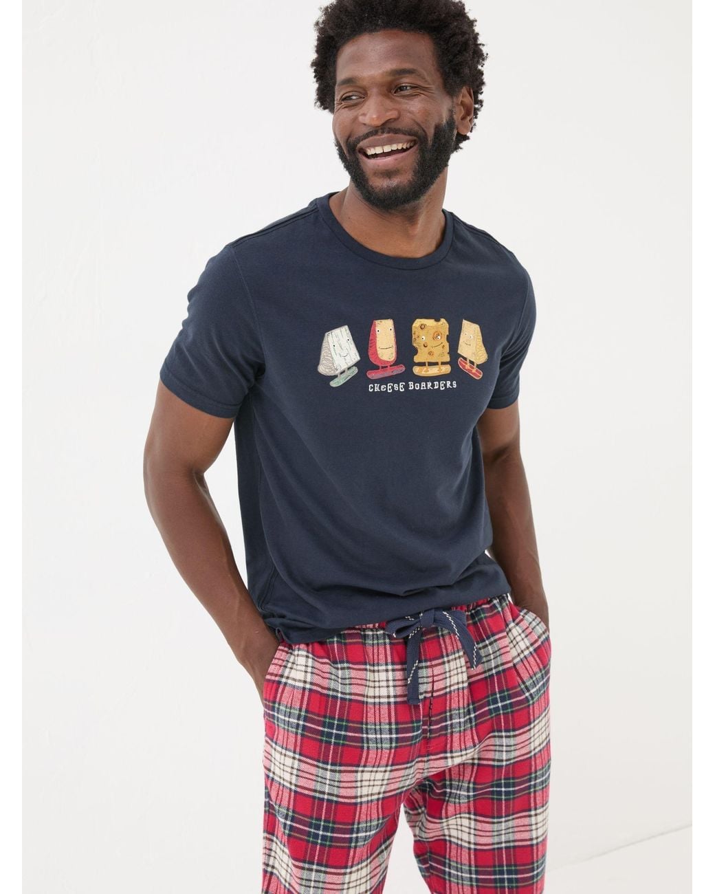 FatFace Blue Cheese Boarders Graphic T-Shirt for men