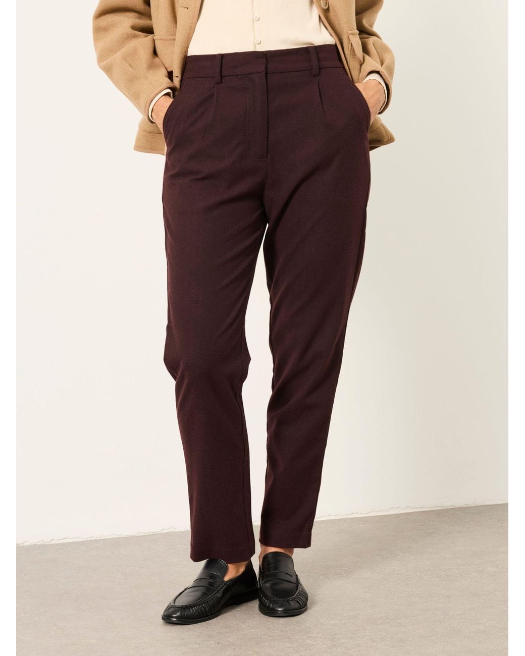 FatFace Purple Fatface Willow Plum Herringbone Trousers