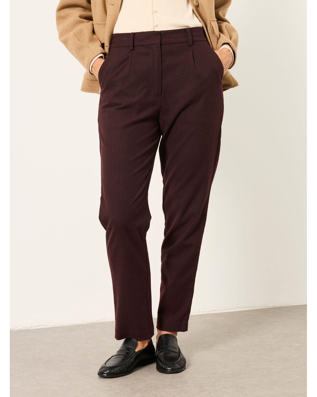 FatFace Purple Willow Herringbone Trousers