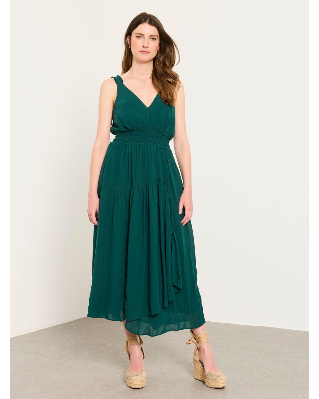 FatFace Yellow Fatface Maggie Midi Dress
