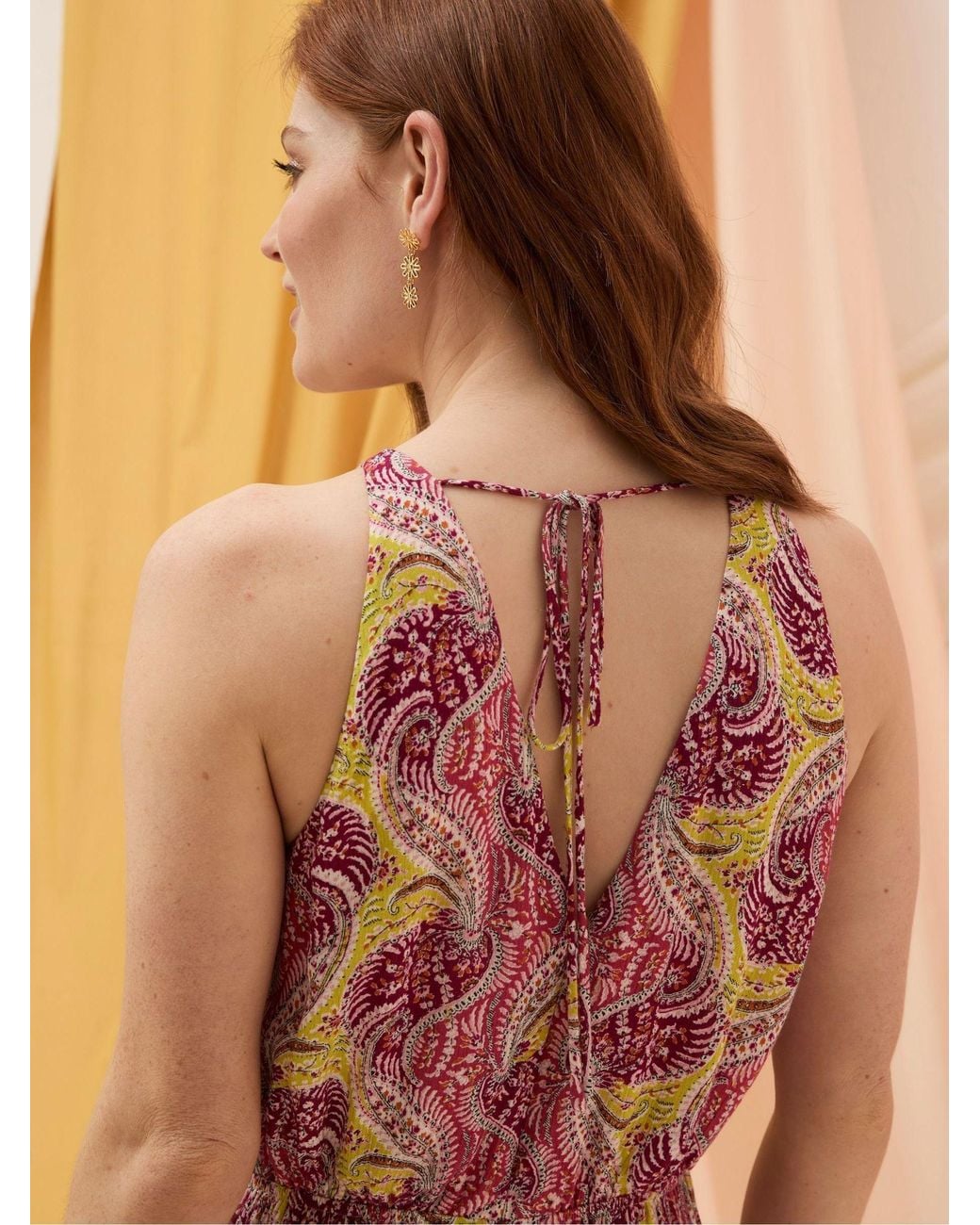FatFace Brown Tura Paisley Jumpsuit