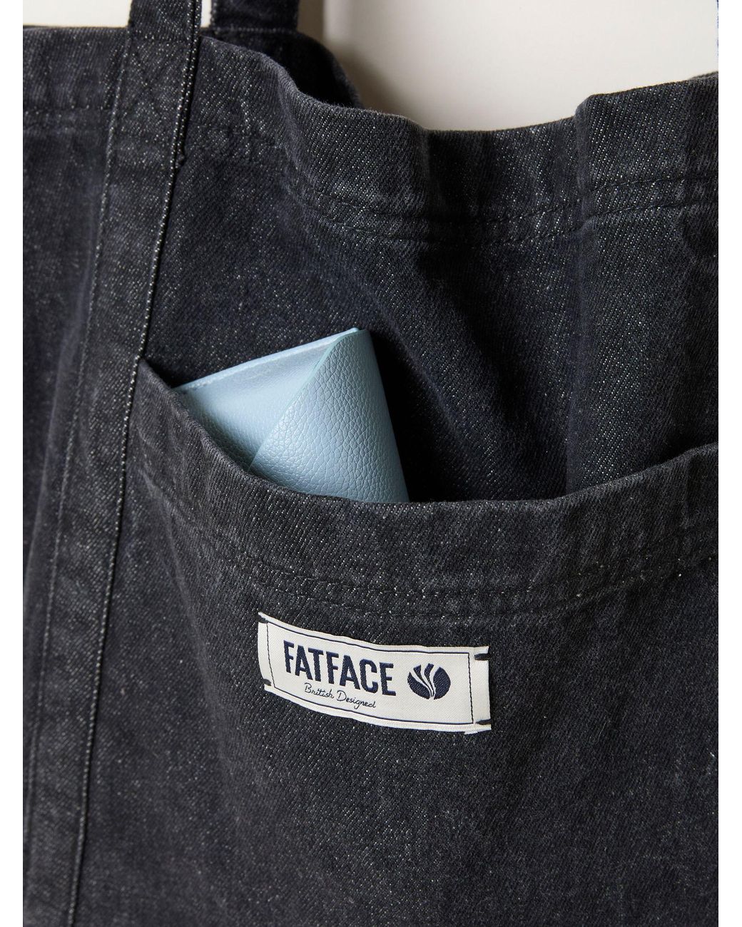 FatFace Black Fatface Astrid Tote Pocket 100% Cotton Tote Bag