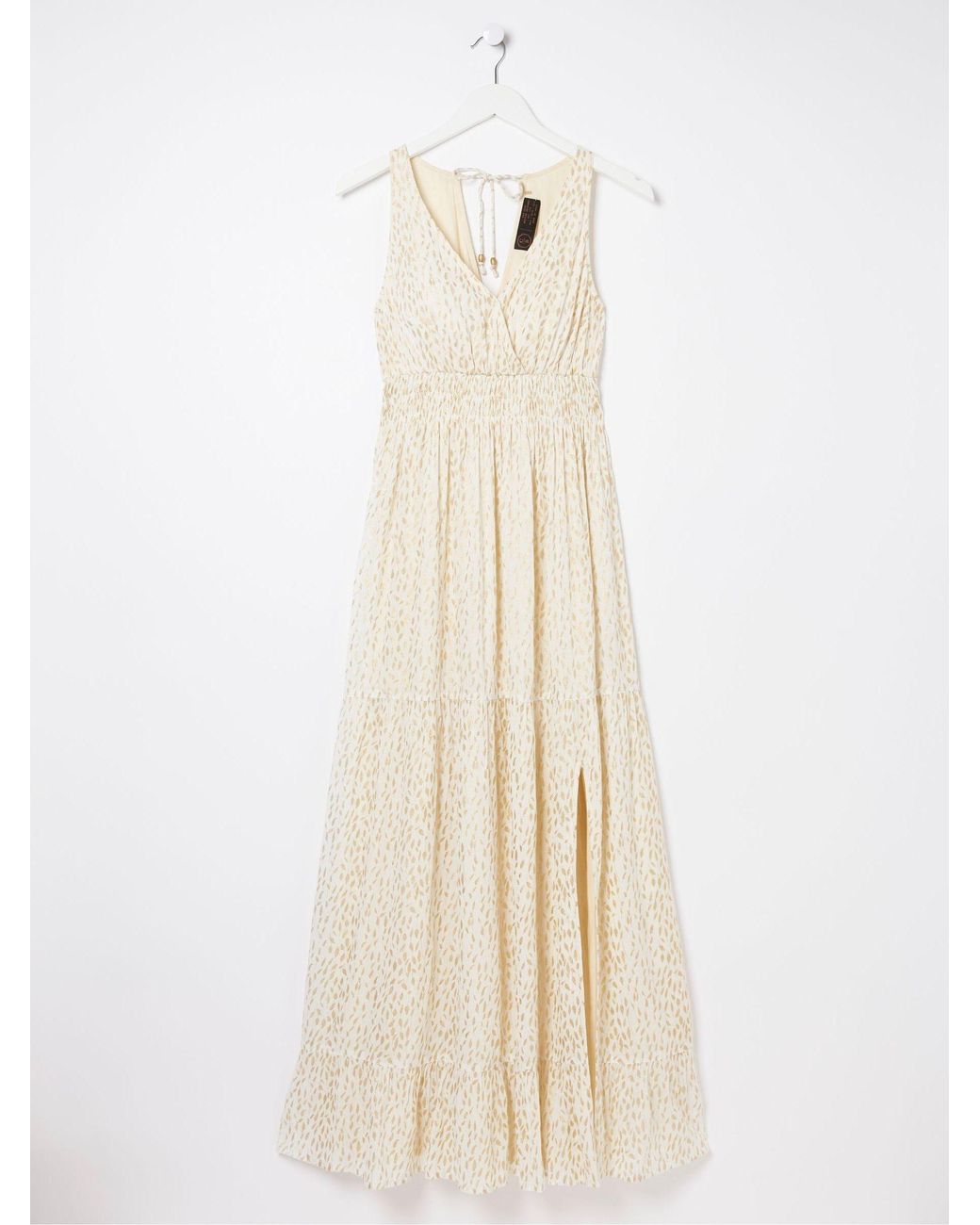 FatFace Natural Ivy Foil Maxi Dress