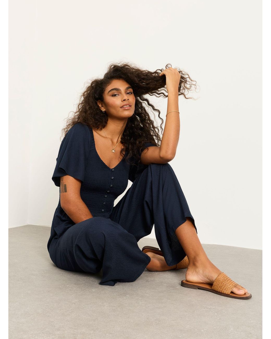 FatFace Blue Gabby Jumpsuit