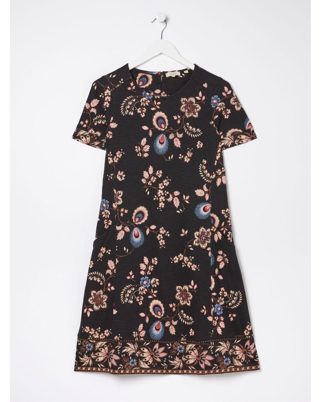 FatFace Black Simone Fall Floral Jersey Dress