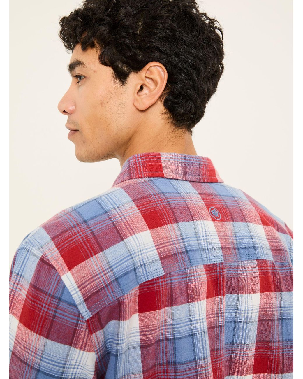 FatFace Red Fatface Upney Long Sleeve Check Shirt for men