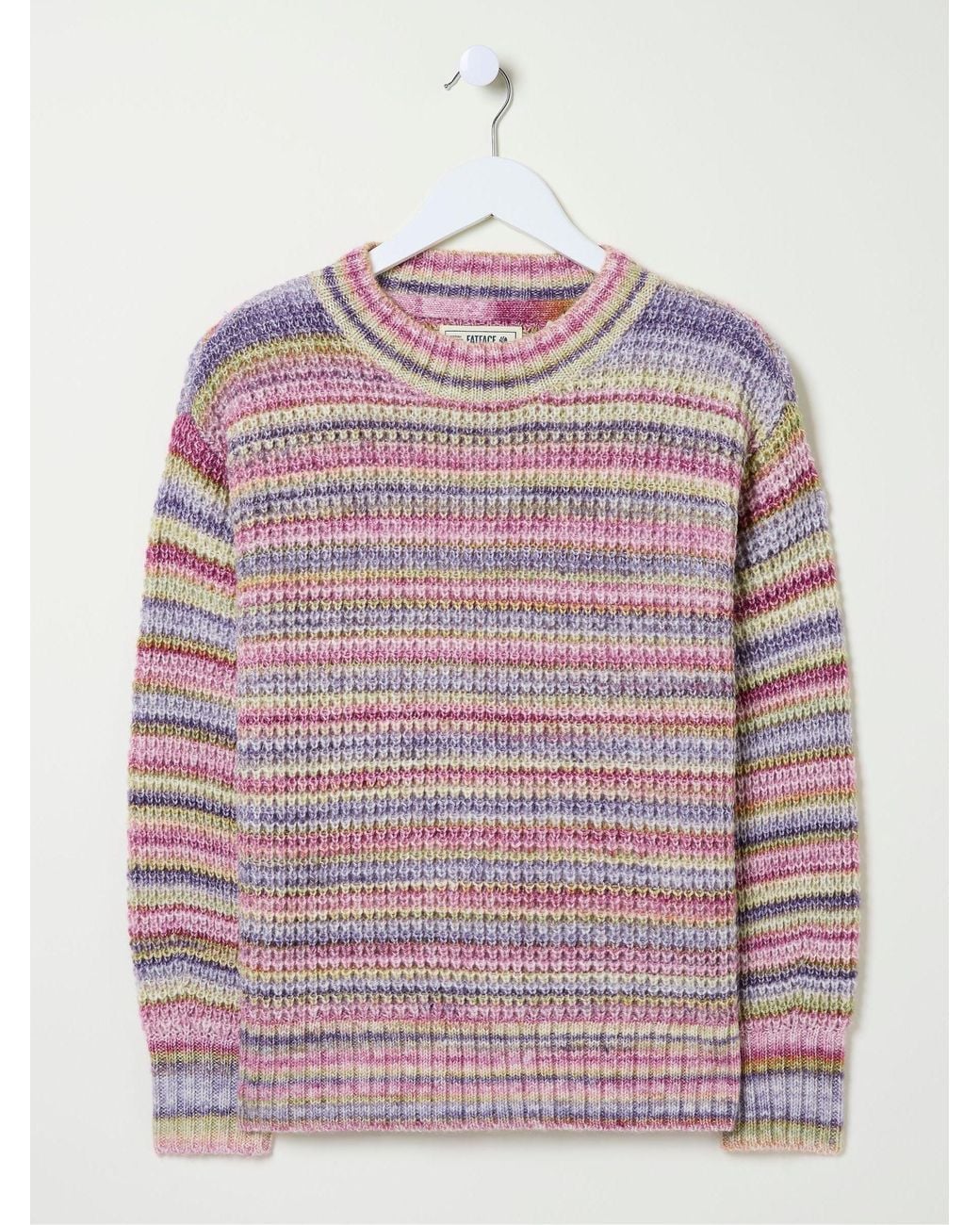FatFace Pink Camille Stripe Jumper