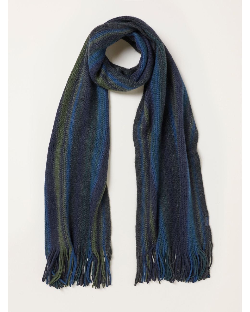 FatFace Blue Fatface Vertical Stripe Scarf for men